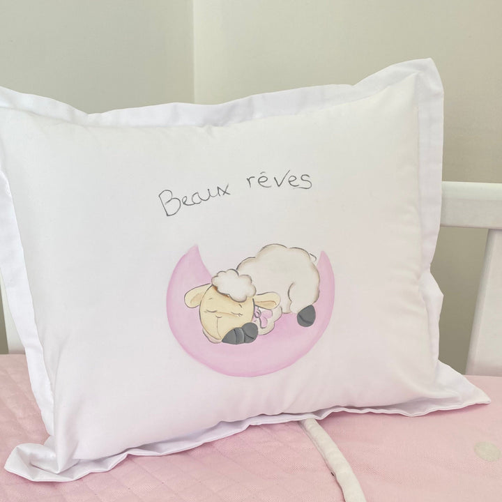 Coussin 12x14 Beaux rêves rose